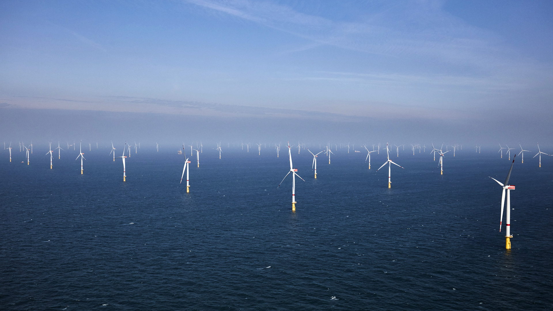 Offshore-Windparks "Hohe See" und "Albatros" vom Energiekonzern EnBW in der Nordsee © EnBW 