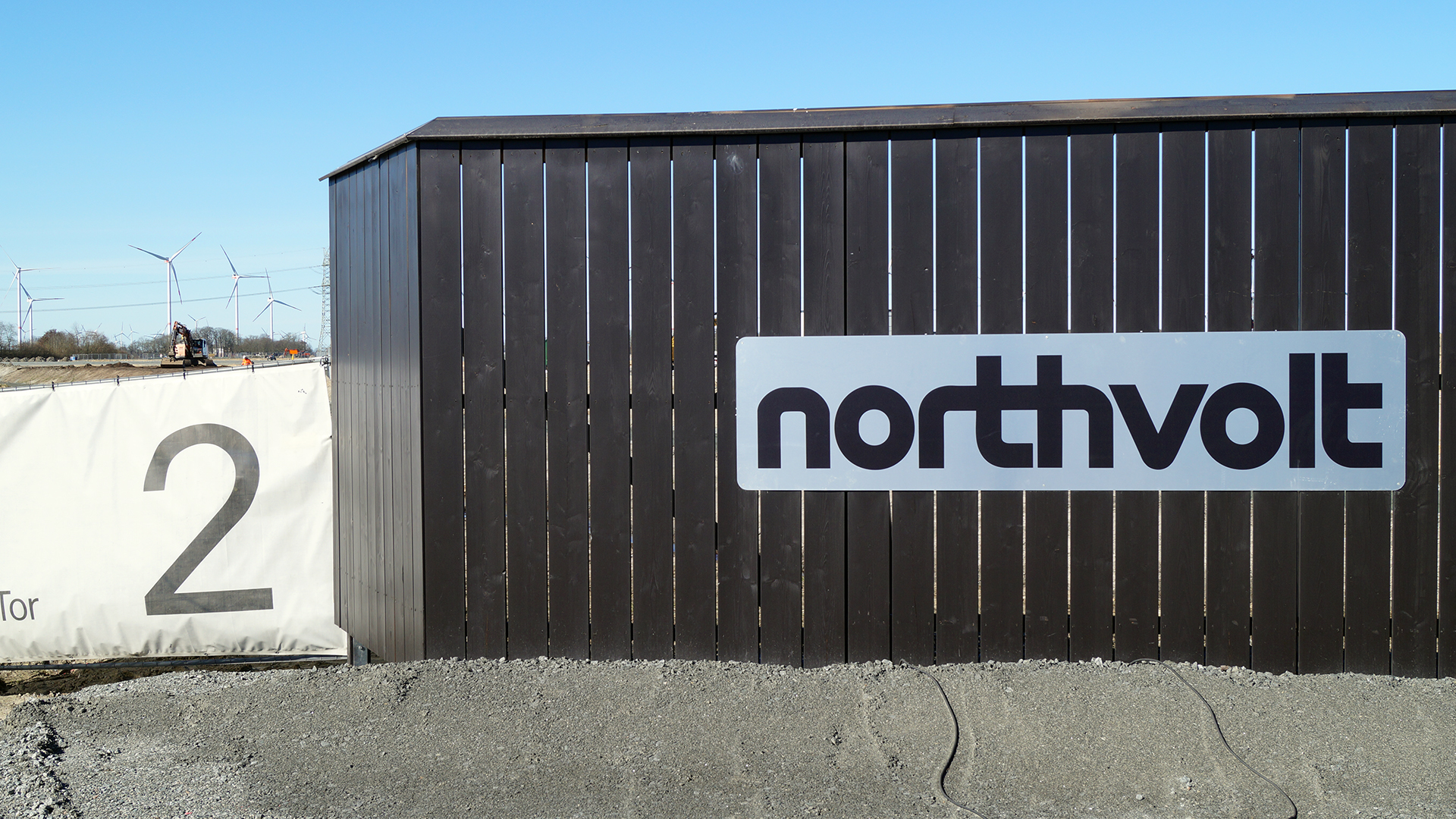 Ein Blick auf die Baustelle von Northvolt Batteriefabrick bei Heide. © NDR/Maren Abächerli Foto: Maren Abächerli